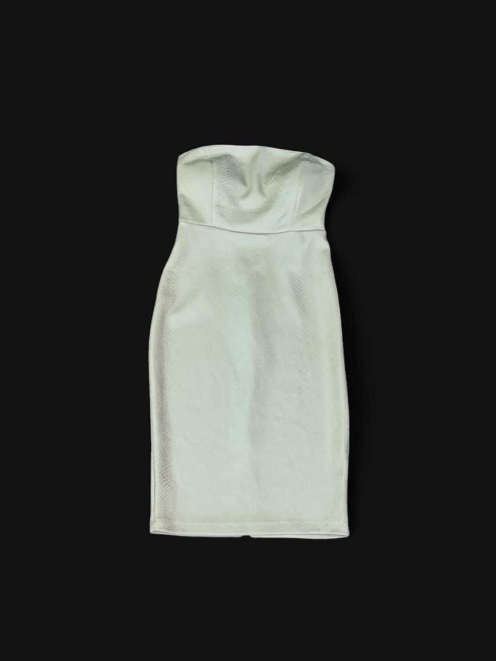 Bebe Strapless Cream Bodycon Dress XS